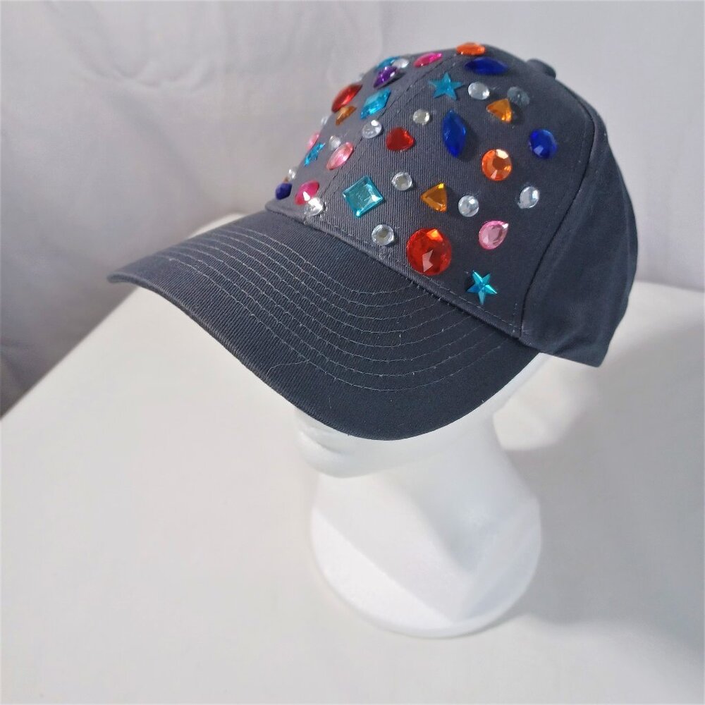 Embellished Baseball Cap Upcycled Bejeweled